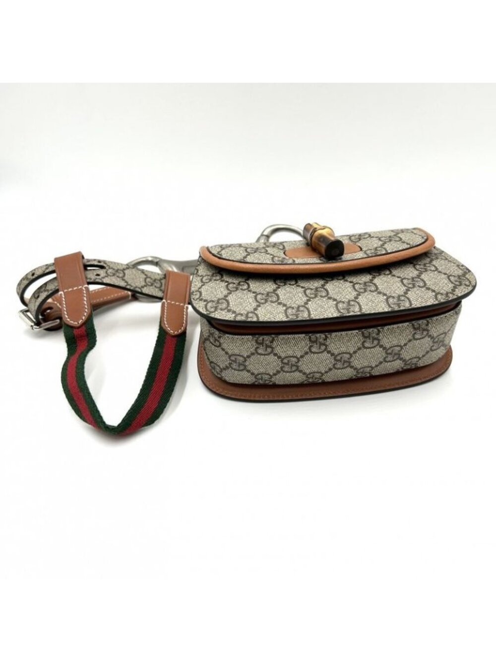 Gucci Waist Bag Bamboo Body Pouch GG Supreme - Picture 4 of 10